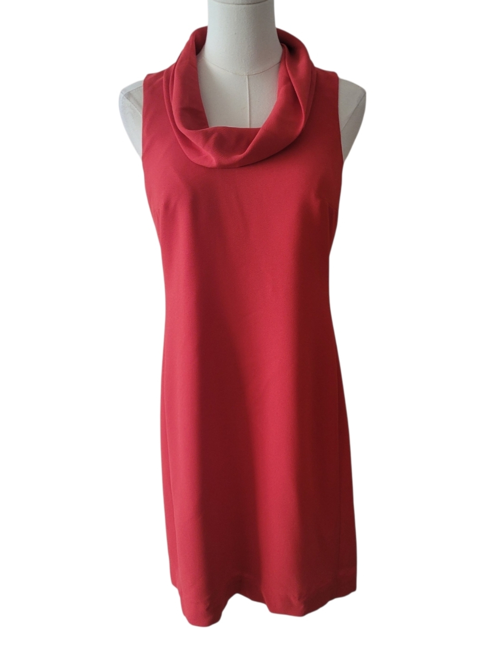 J. Crew Red Draped Neckline Sleeveless Sheath Dress‎ Size XS